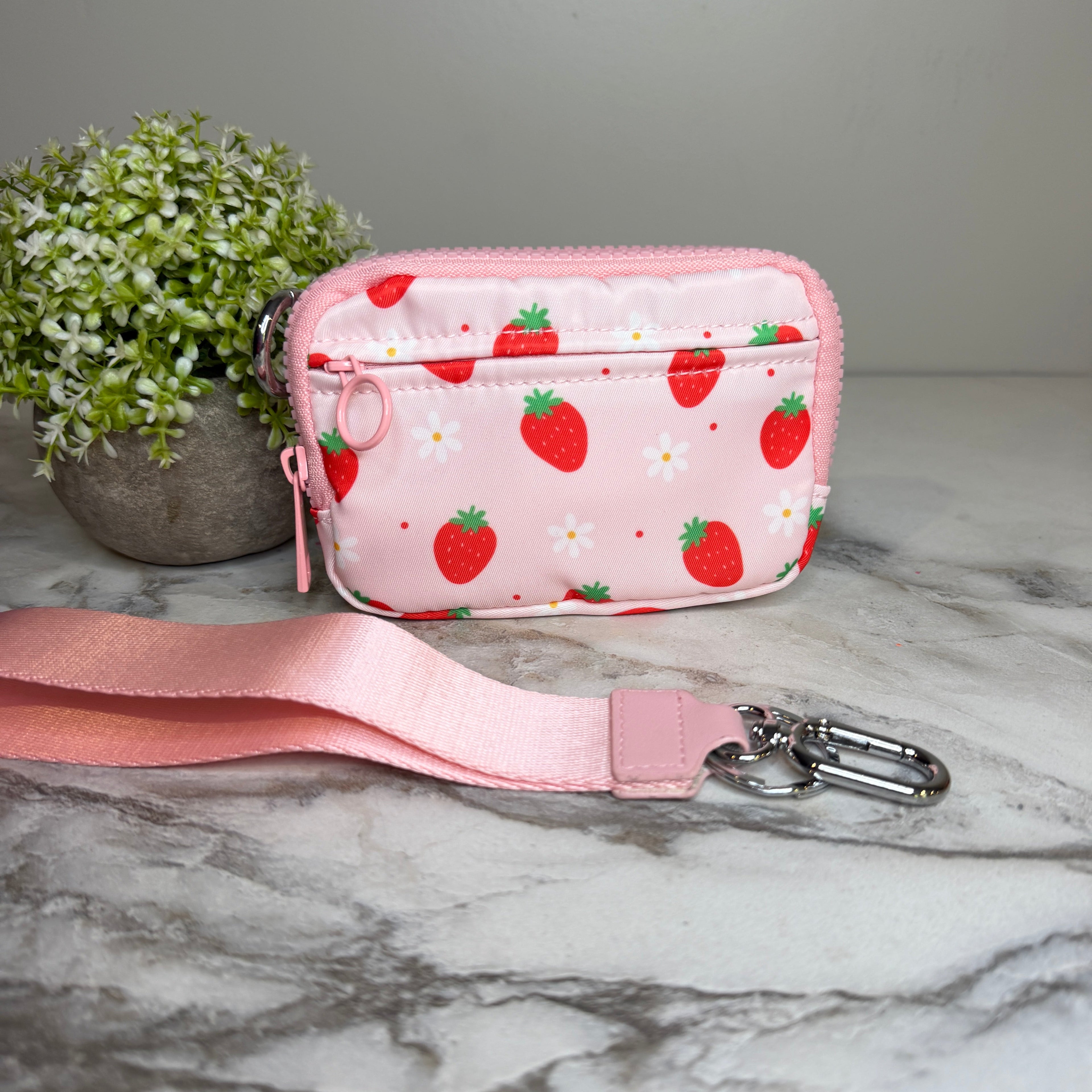 Rue - Nylon Wristlet Wallet - Pink Strawberry
