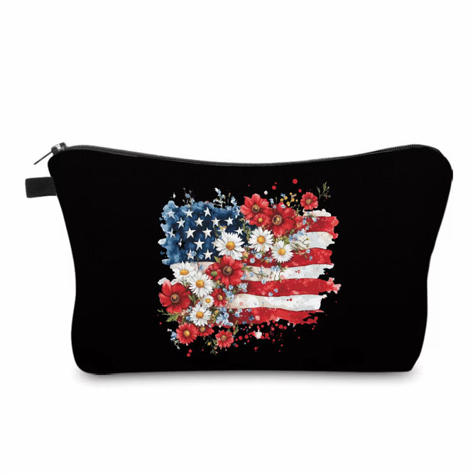 Pouch - America Floral Flag