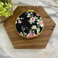 Compact Mirror - Black Floral (by shape)