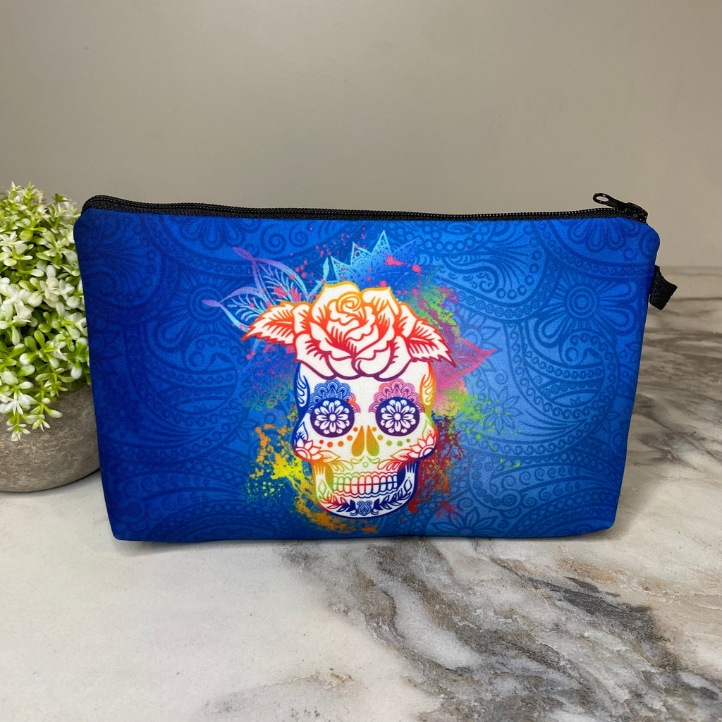 Pouch - Halloween Fall, Paisley Skull