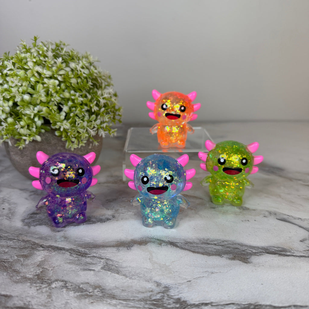 Squishy Toy - Baby Axolotl Glitter