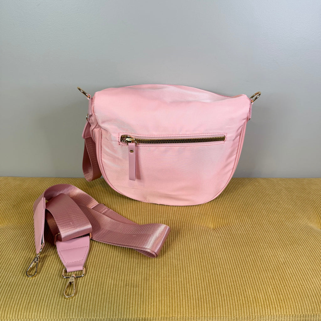 The Roni Nylon Crossbody - Solid Light Pink