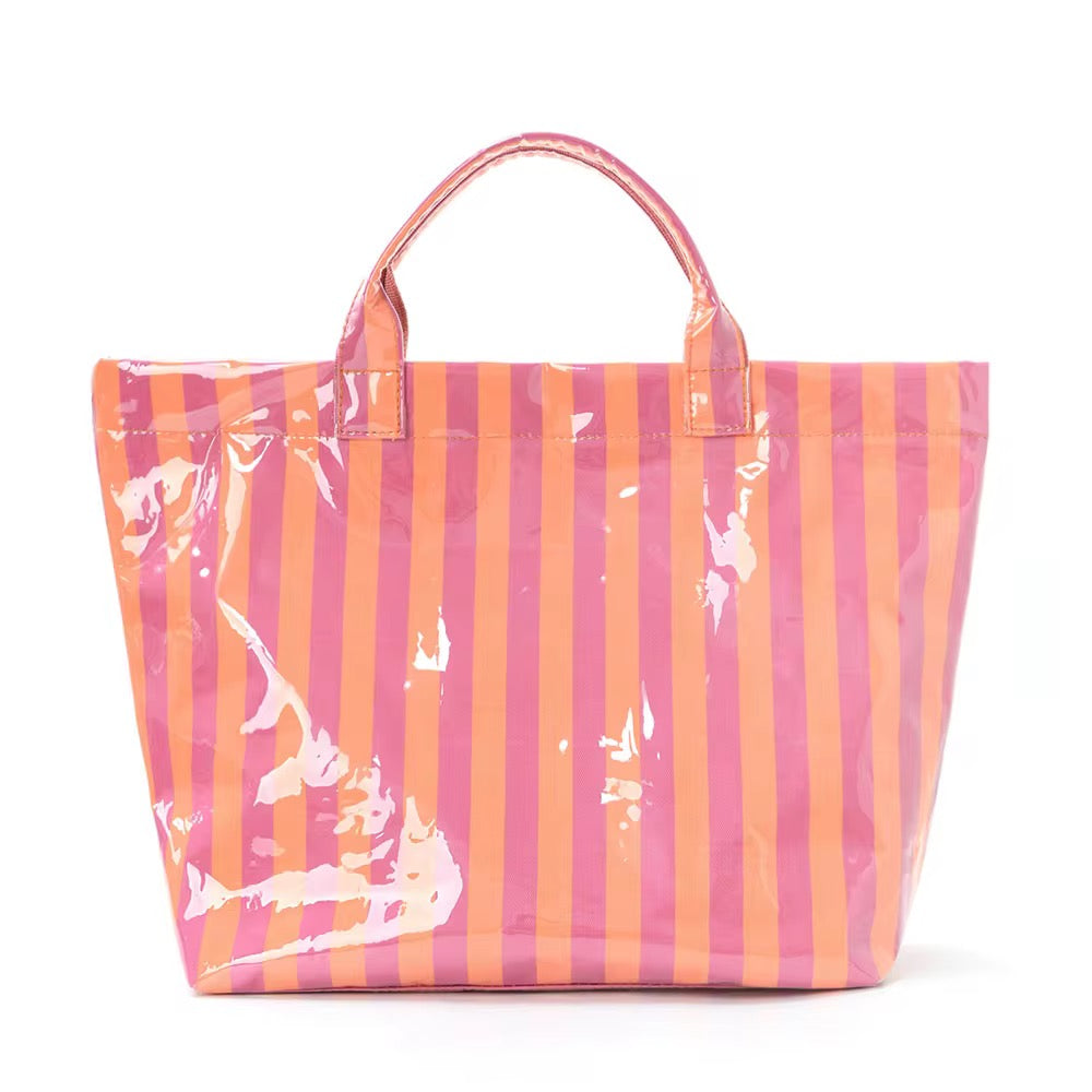 April Vinyl Tote Bag - Stripes