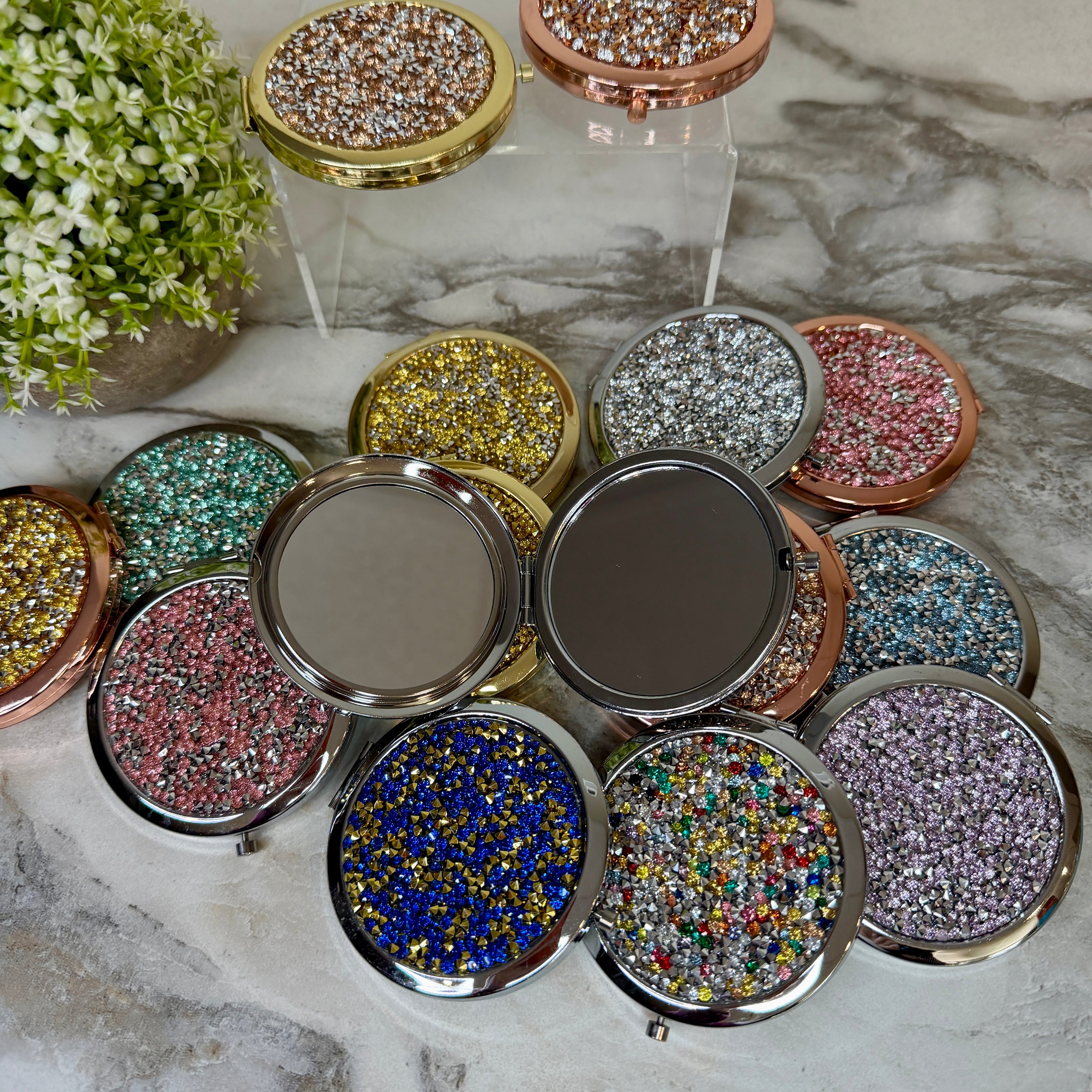 Compact Mirror - Metal Gems