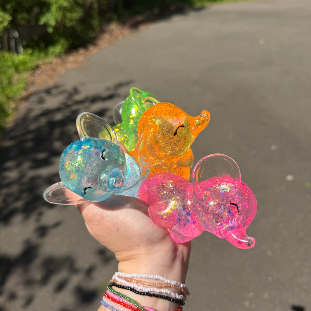 Squishy Toy - Elephant Glitter