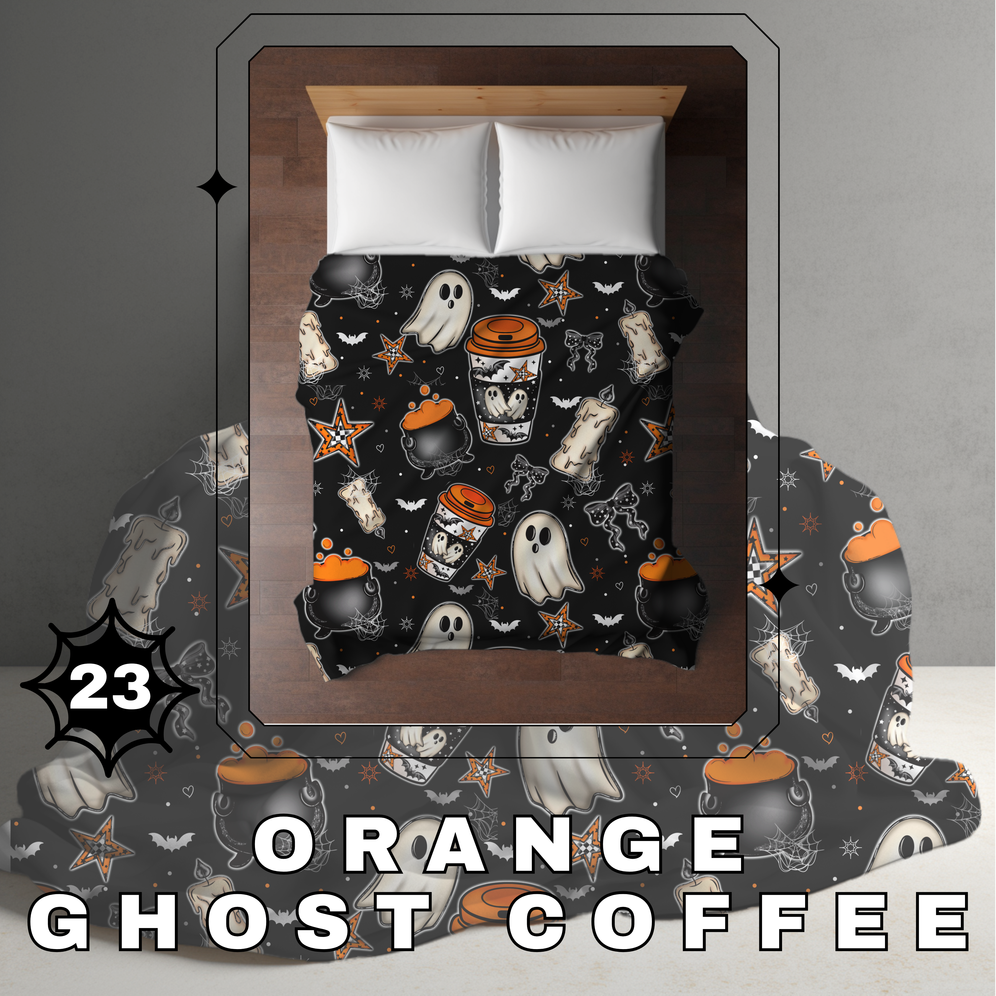 Blanket Halloween #23 - Orange Ghost Coffee - PREORDER ends 7/25