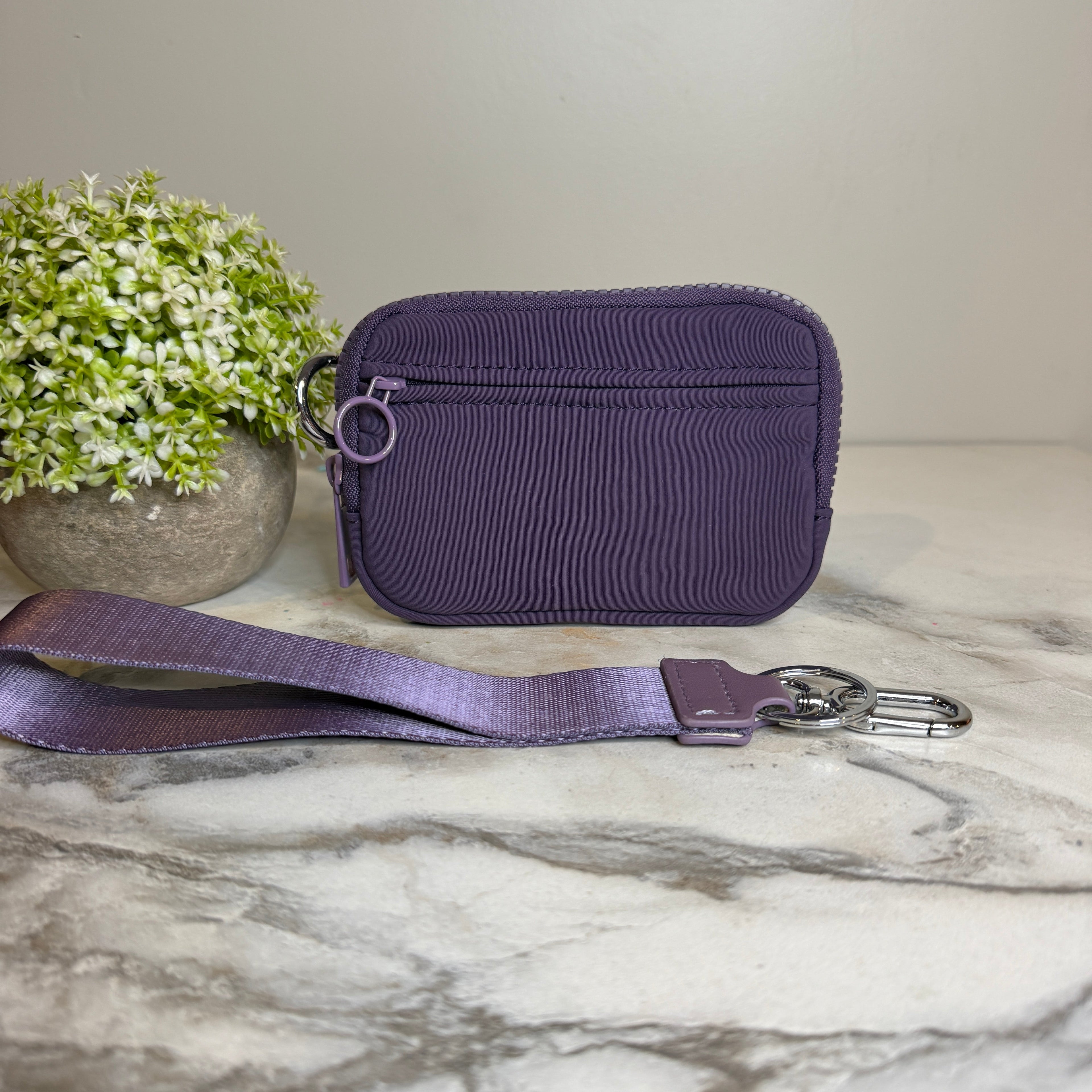 Rue - Nylon Wristlet Wallet - Plum