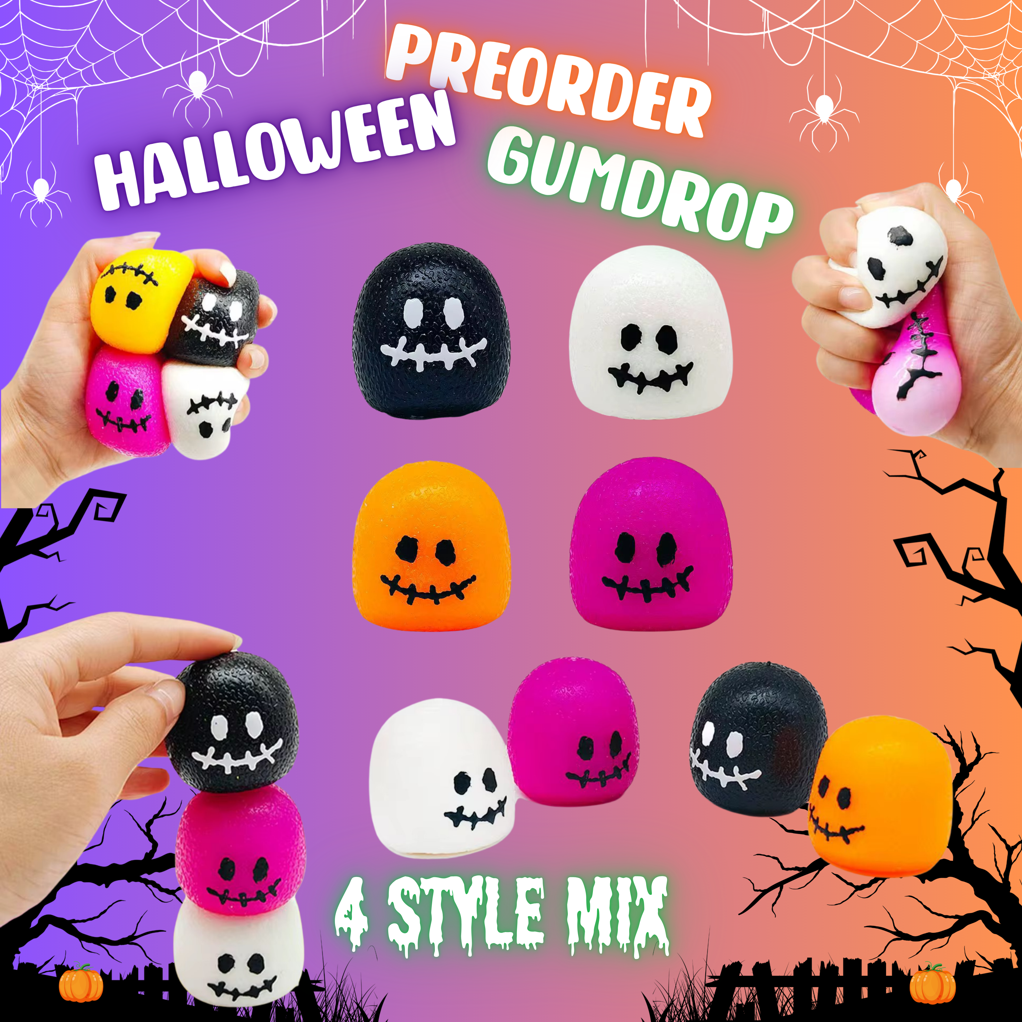 Squishy Toy - Halloween Gumdrop - PREORDER ends 7/12