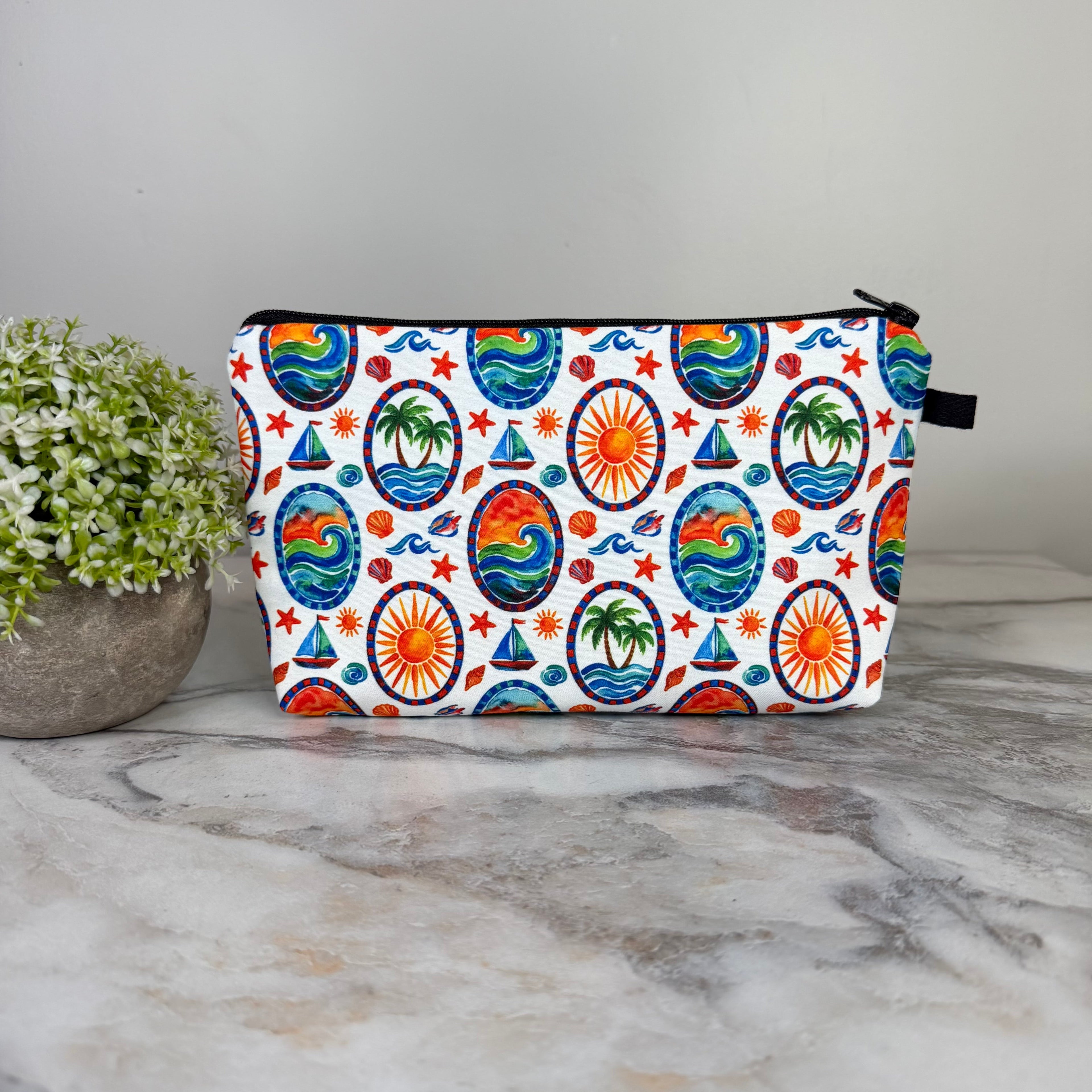 Pouch - Summer Ocean Sun Ovals