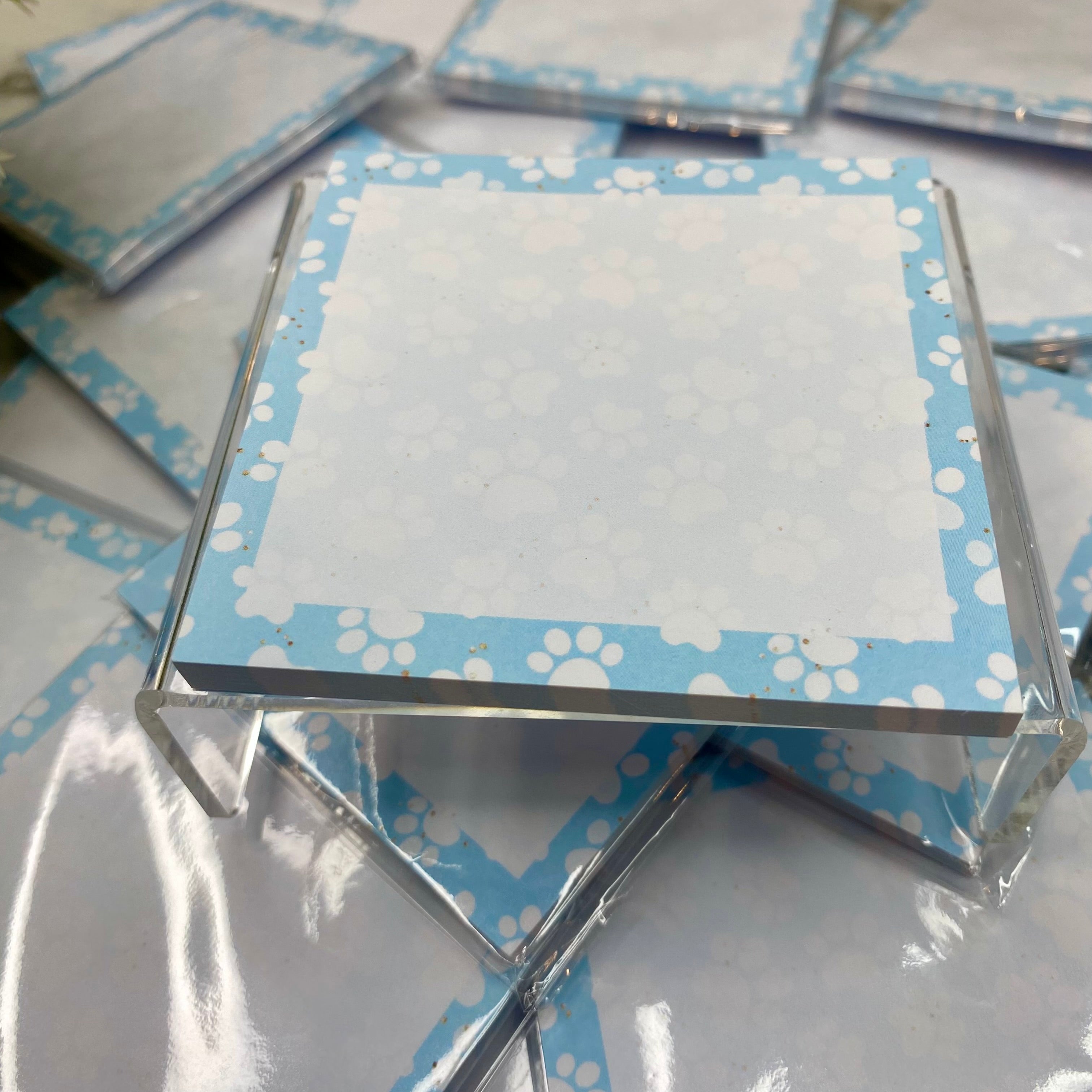 The Sticky Note Collection - Blue Dog Paw Prints