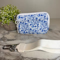 Rue - Nylon Wristlet Wallet - White Blue Floral