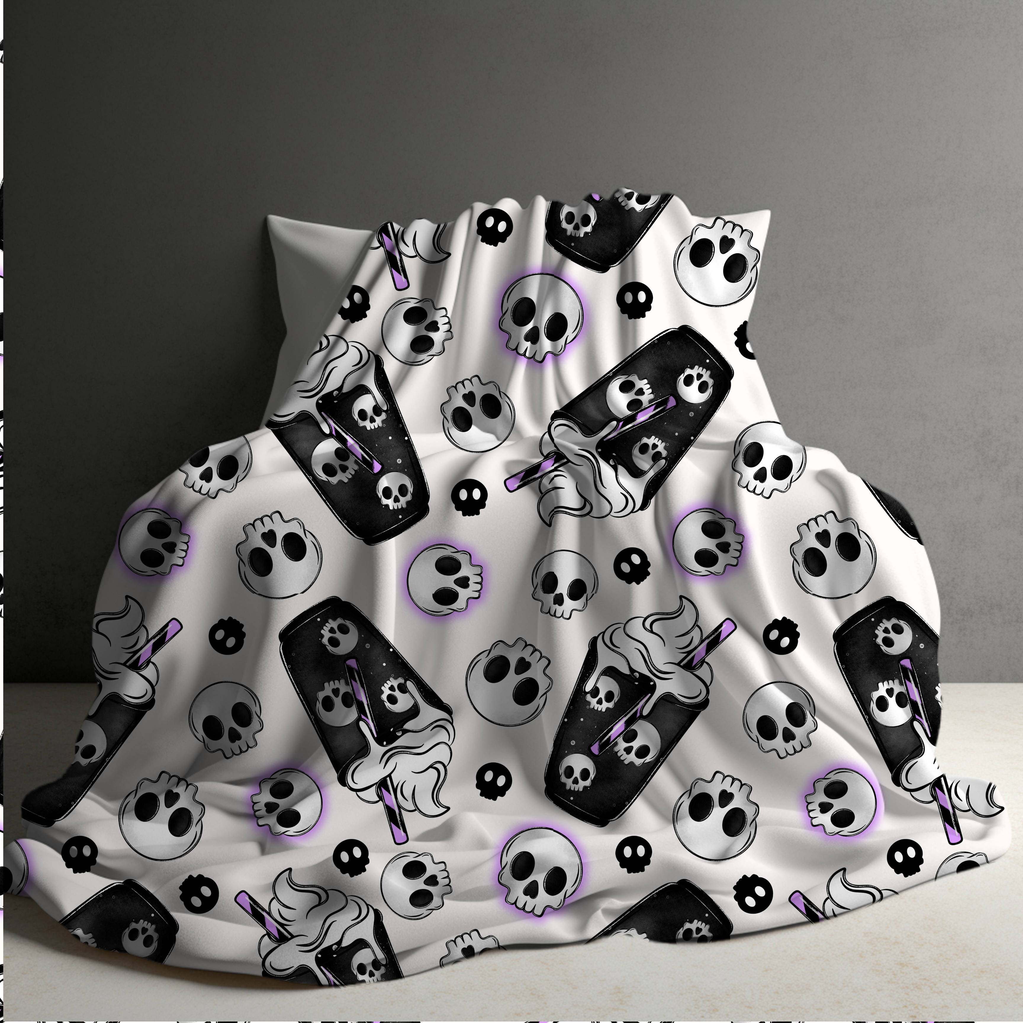 Blanket Halloween #8 - Coffee Skull White - PREORDER ends 7/25