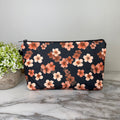 Pouch - Floral Navy Pink Cherry Blossom