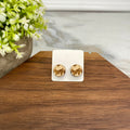 Wooden Stud Earrings - Mountain Sky