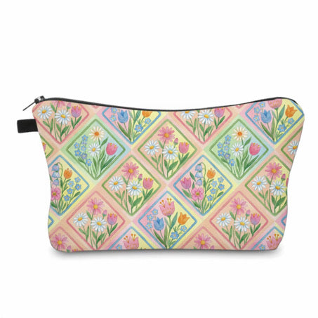Pouch - Floral Diamonds