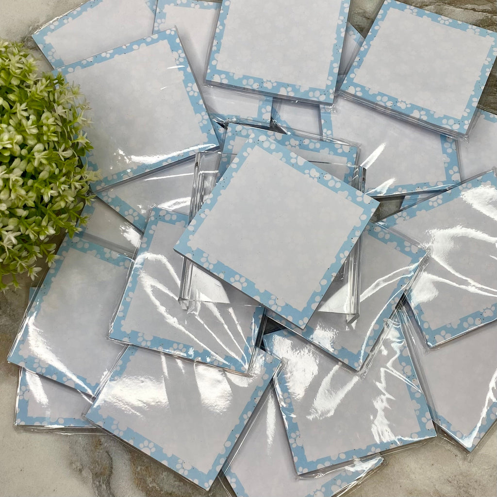 The Sticky Note Collection - Blue Dog Paw Prints