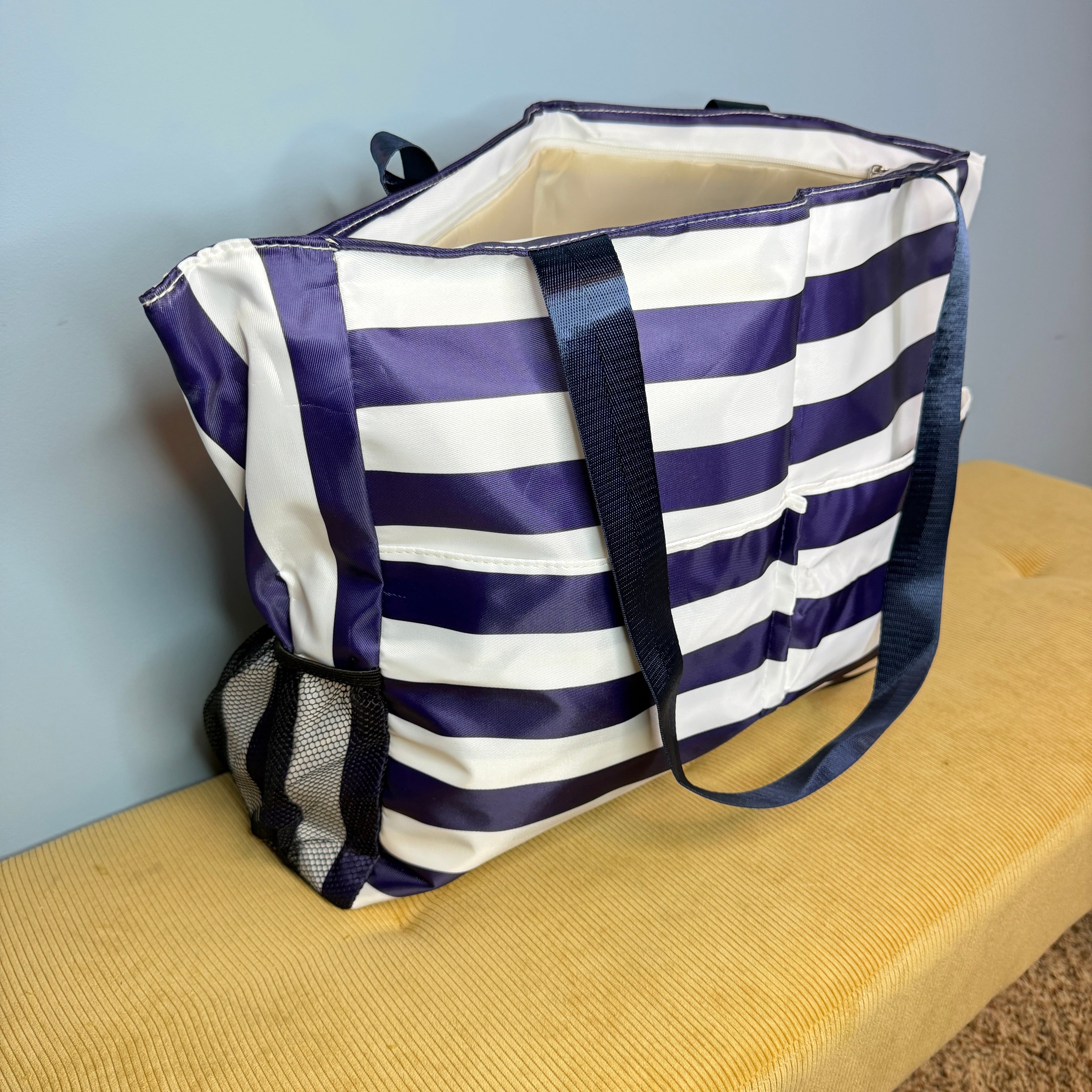 Tote Bag - Summer Stripes - Dark Blue