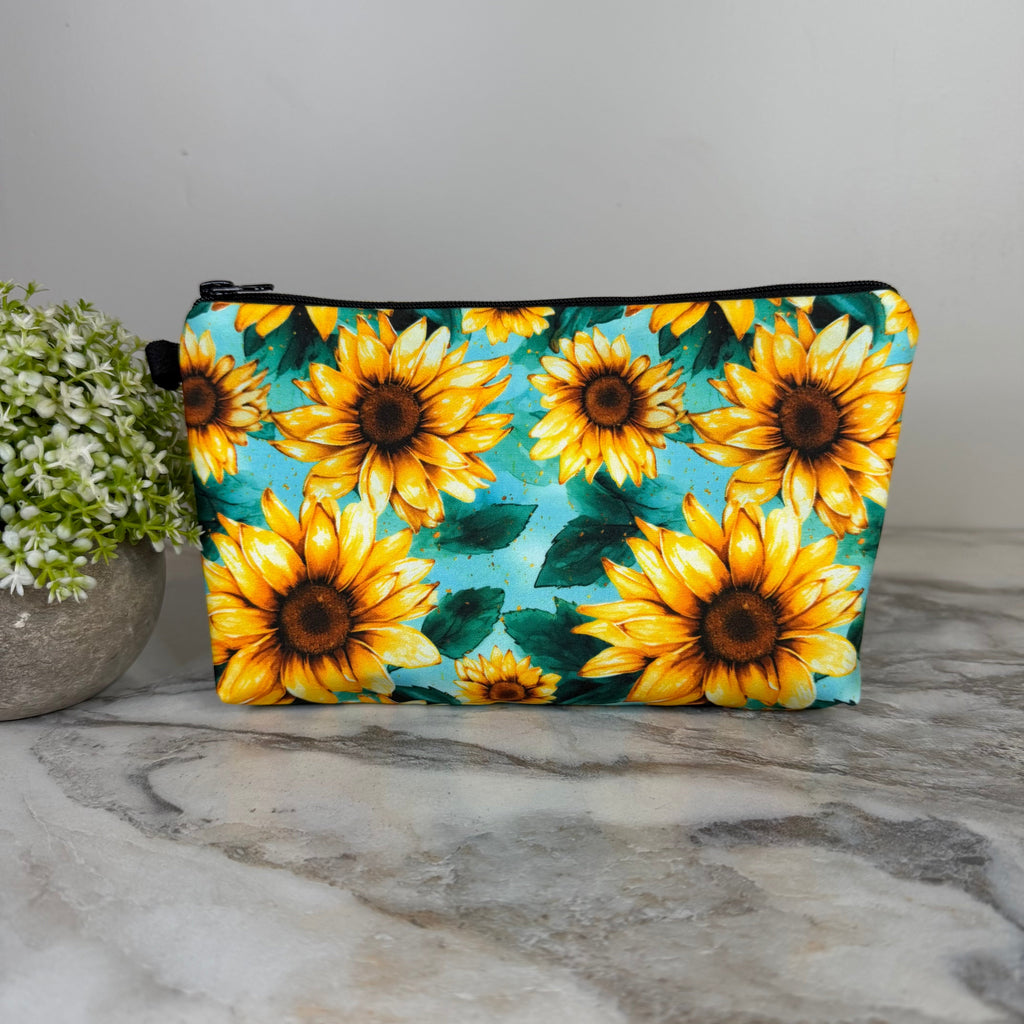 Pouch - Floral Sunflower Mint