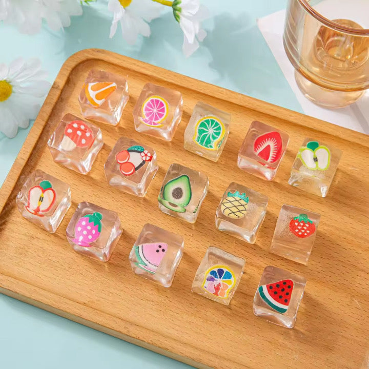 Ice Cube Squishy Toy - Clear Charm