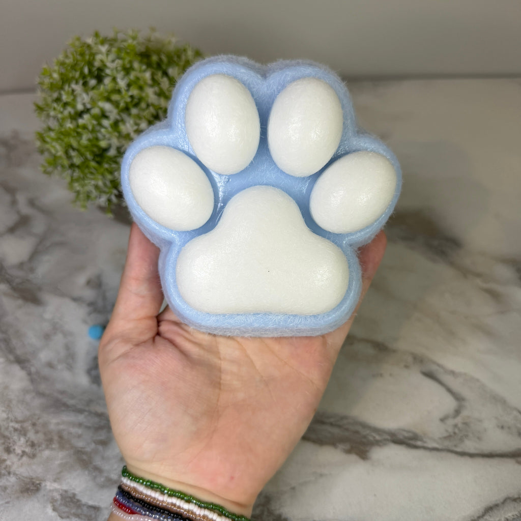 Squishy Toy - Giant Paw Taba - Blue White