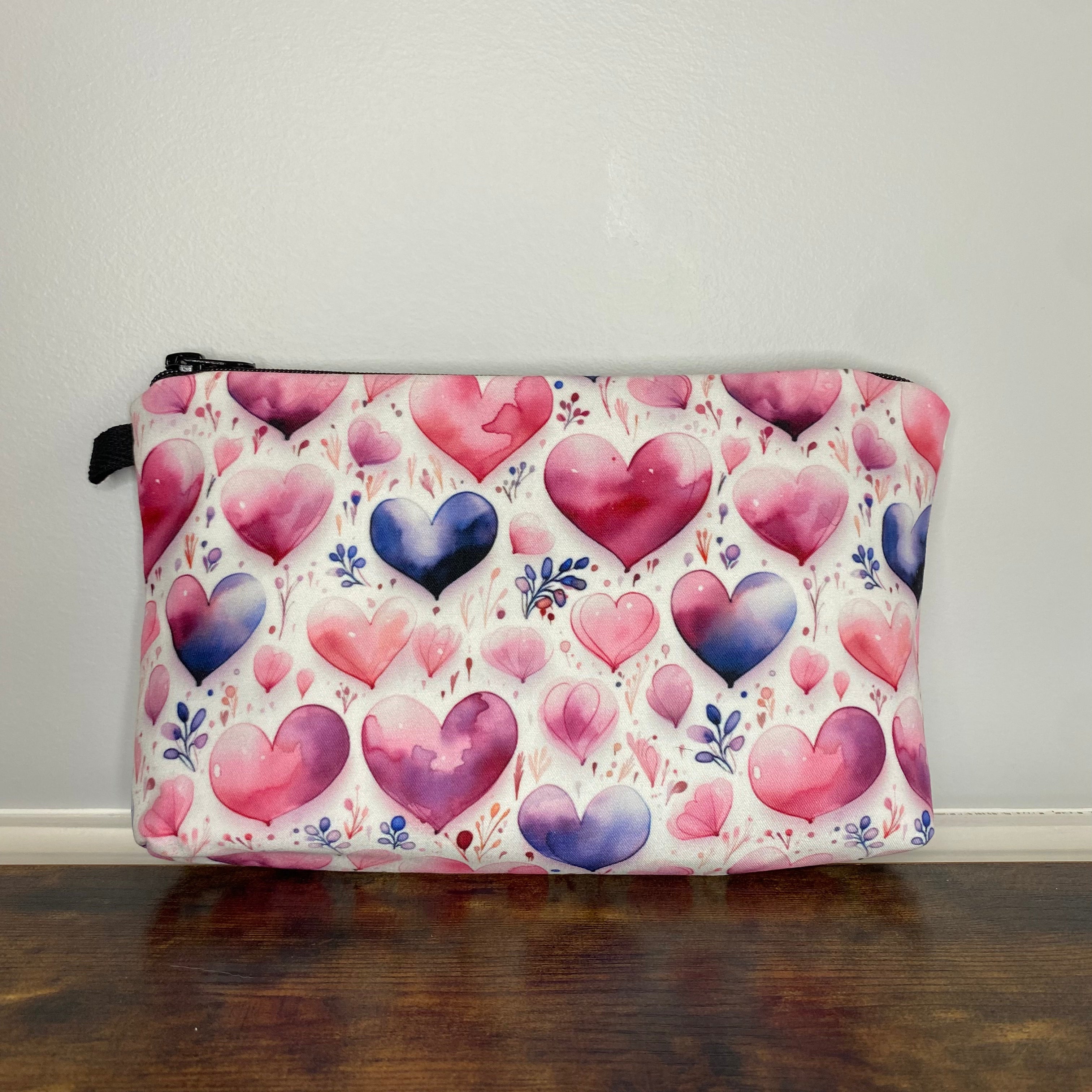 Pouch - Heart, Watercolor
