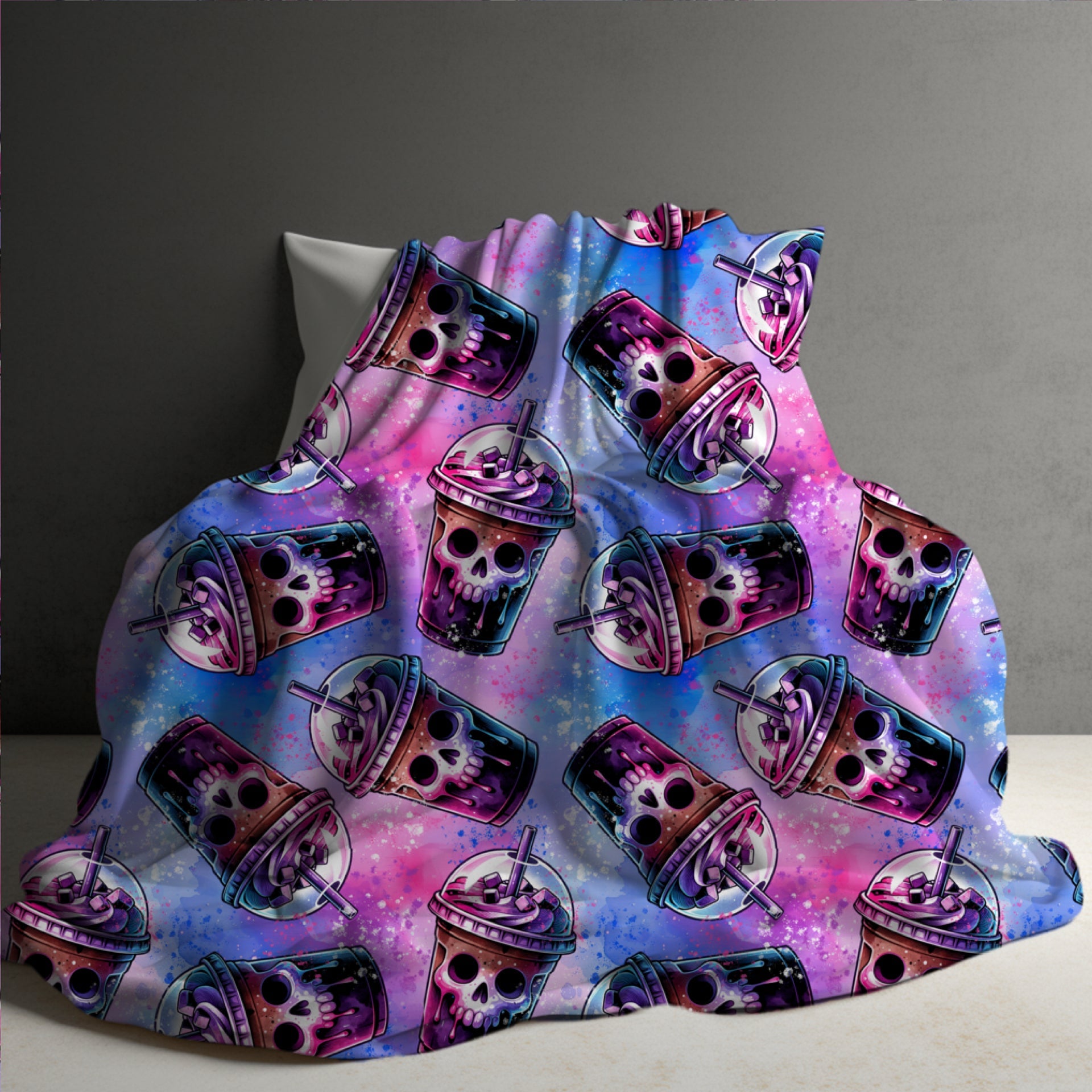 Blanket Halloween #19 - Skull Purple Blue Purple - PREORDER ends 7/25