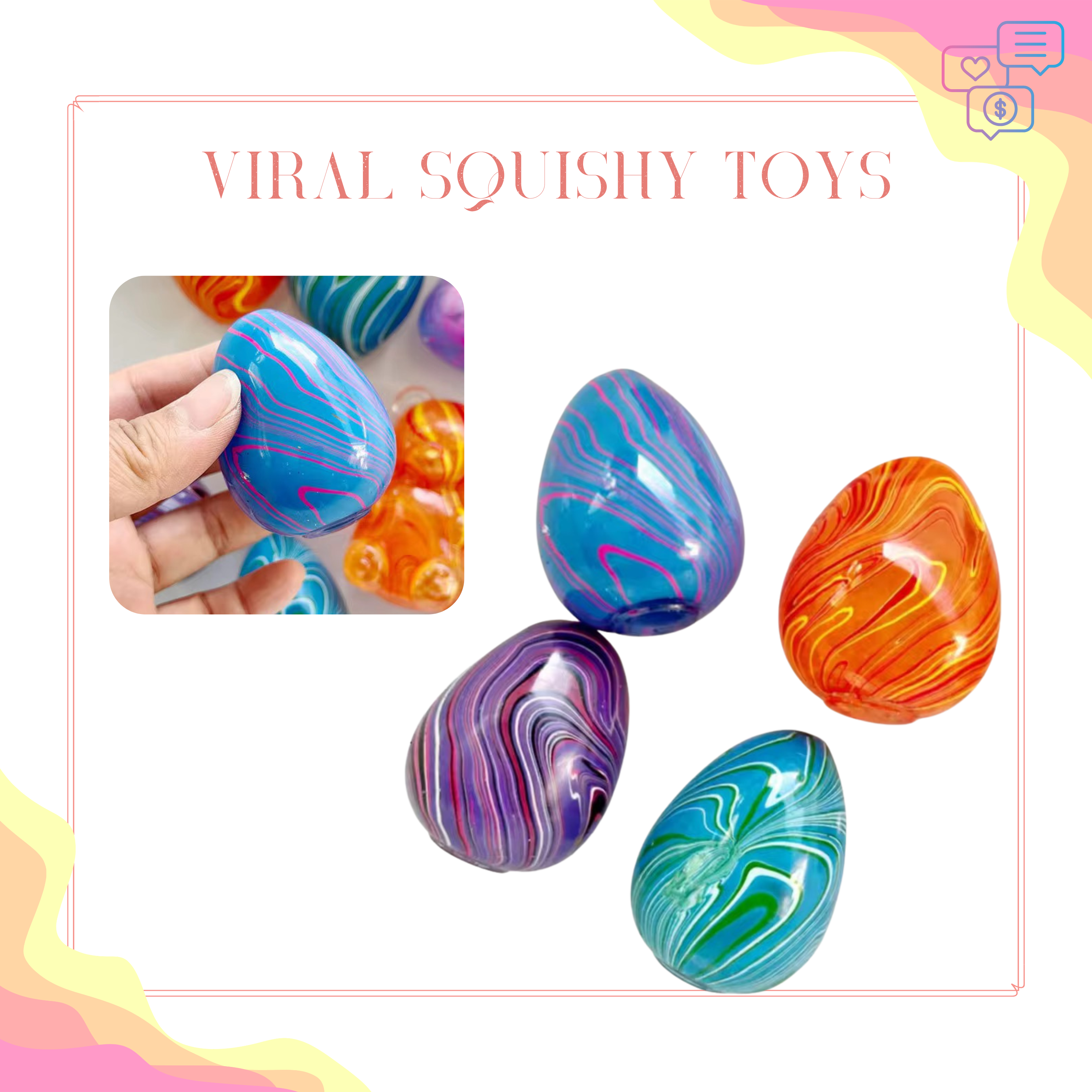 Squishy Toy - Teardrop Marble