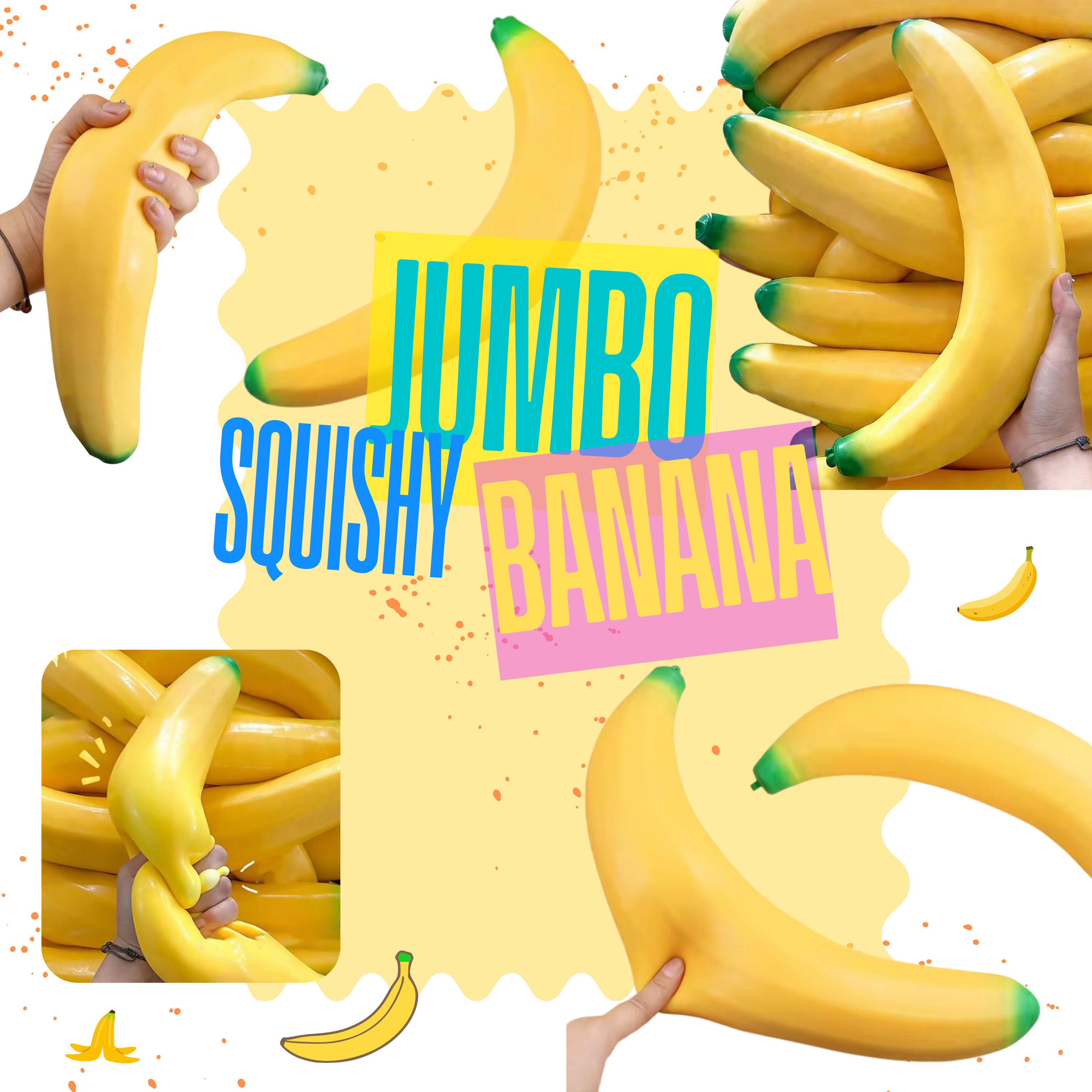 Squishy Toy - Banana, Jumbo - PREORDER