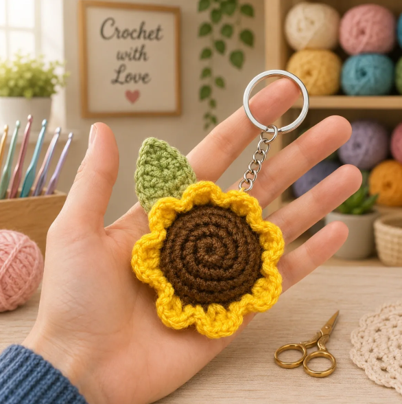 Sunflower Keychain