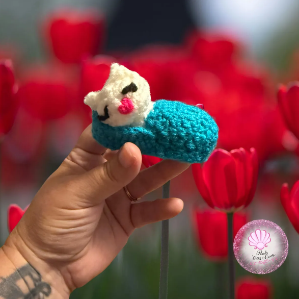 Slipper Kitty Keychain