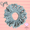 Crochet Scrunchie ~ Grey