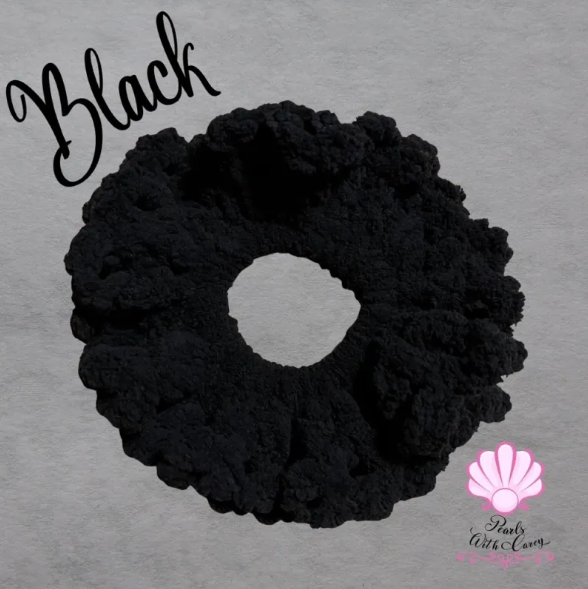 Crochet Scrunchie ~Black
