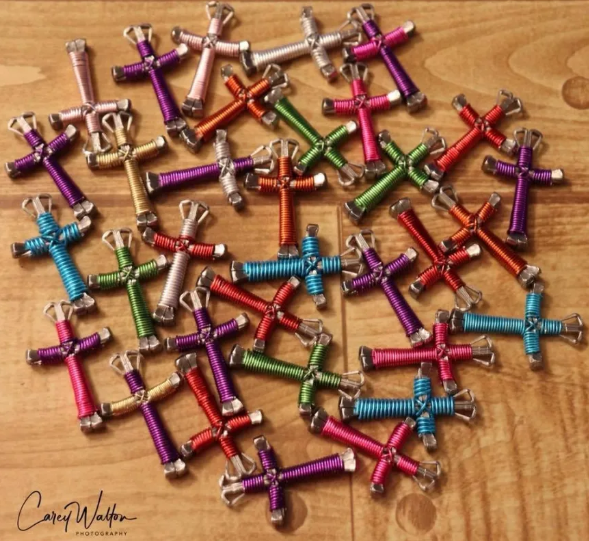 Nail Cross Necklace or Key Chain