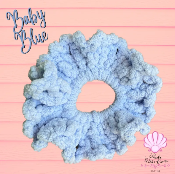 Crochet Scrunchie ~Baby Blue