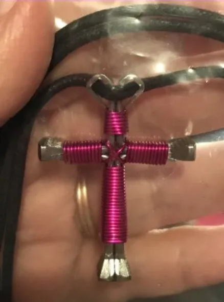 Nail Cross Necklace or Key Chain